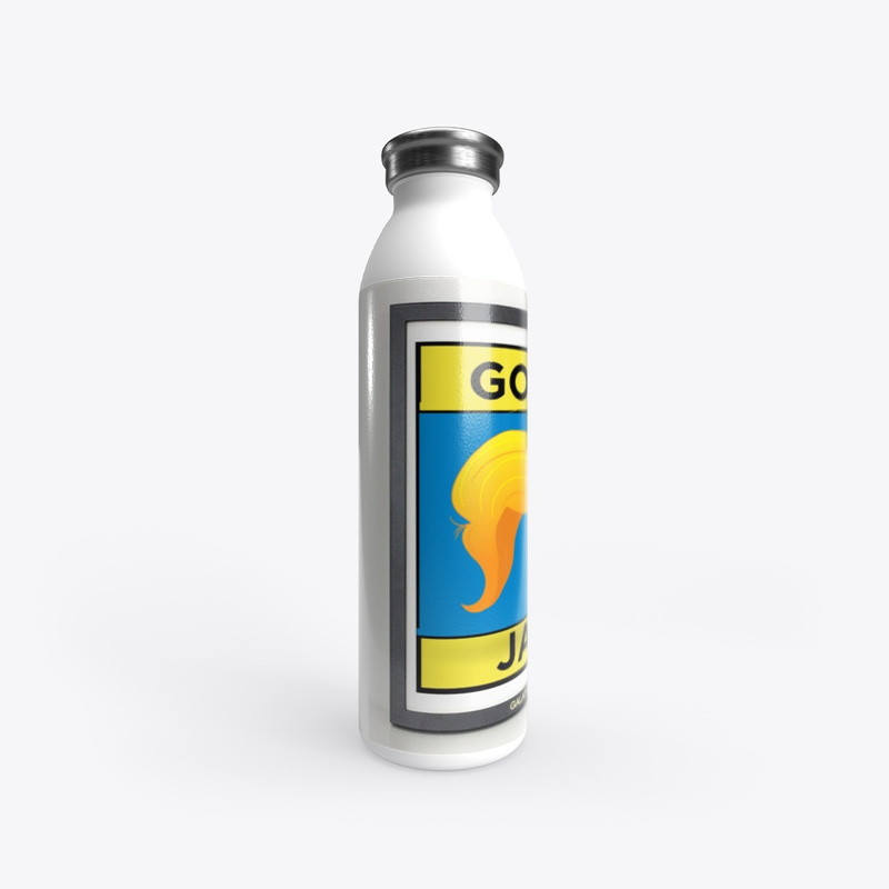 Trump Water Bottle | Go To Jail  - White color
