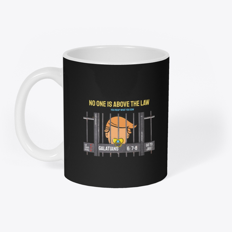 Trump Coffee Cup | No One is Above the Law - Black color