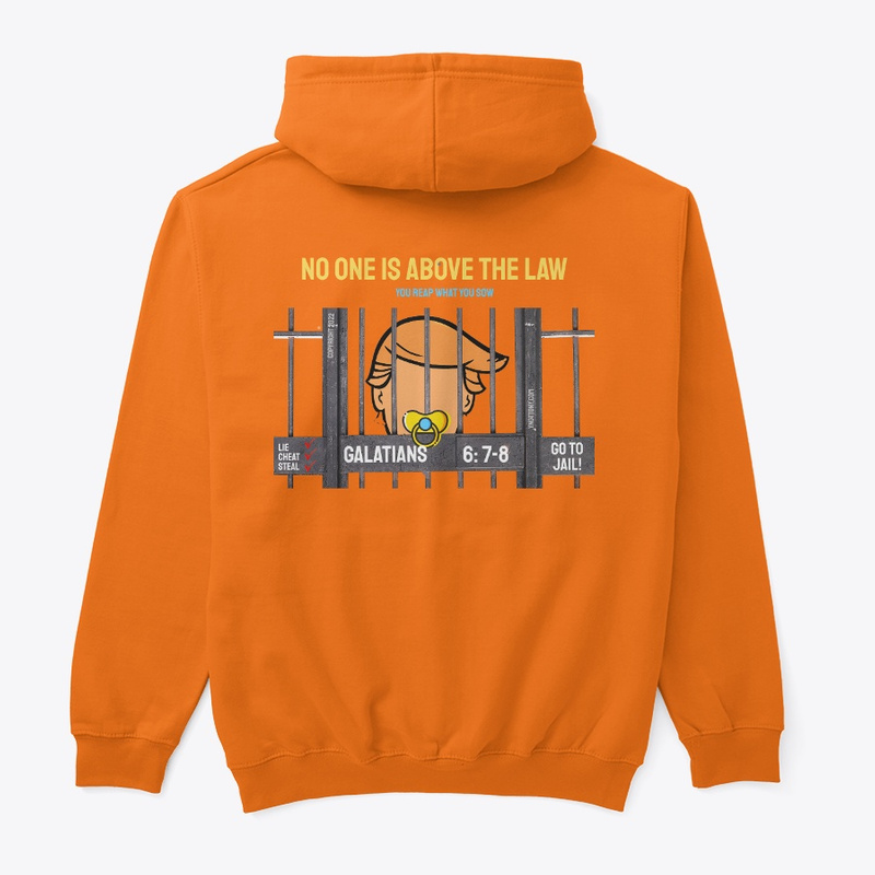 Trump Hoodie| No One is Above the Law - Orange color