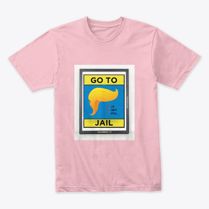 Trump T-shirt | Go To Jail  - Pink color