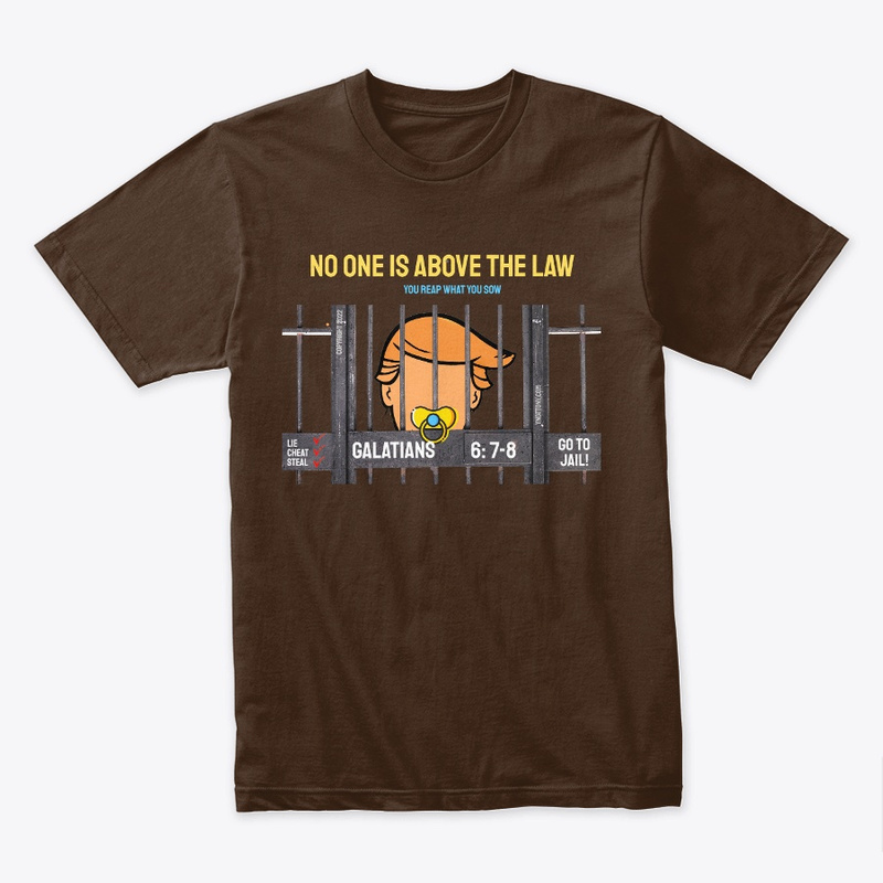 Trump T-shirt | No One is Above the Law - Brown color