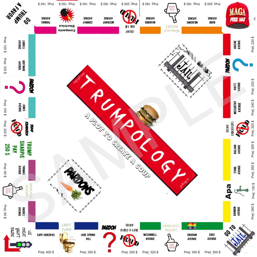 Trumpology  "A Plot to Create A Coup" Trump T-shirt Logo