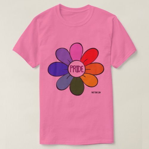 Gay Pride Rainbow Flag T-shirts in Pink.