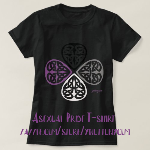 Asexual Pride T-shirt in black