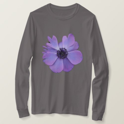 Flower 
Long Sleeve Shirt | Anemone in Grey
