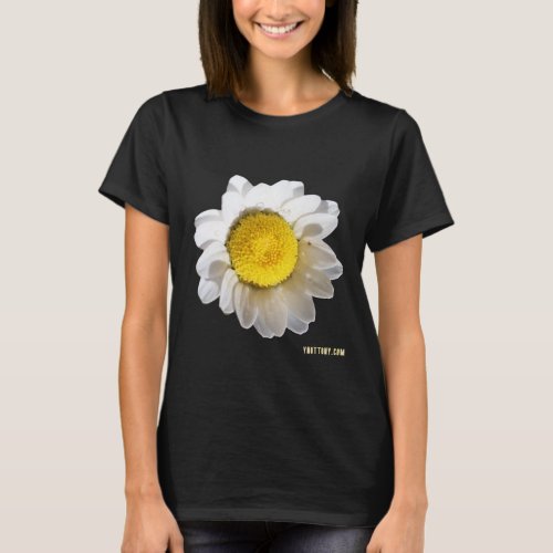 Flower 
T-shirt Marguerite Daisy in Black