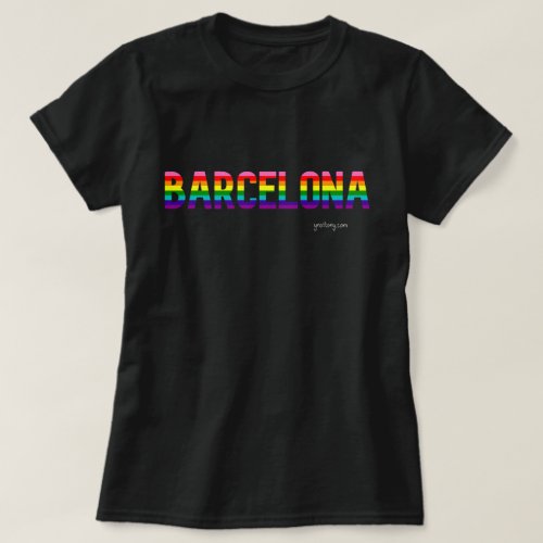 Barcelona Pride Rainbow Flag T-shirt