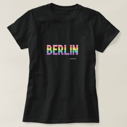 Berlin Pride Rainbow Flag T-shirt in Black