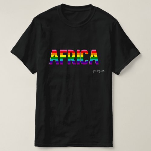 Africa Pride Rainbow Flag t-shirt in black