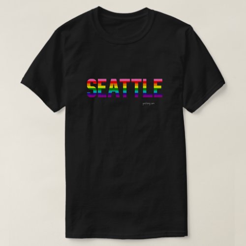 Seattle Pride Rainbow Flag t-shirt in Black
