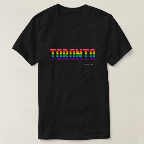 Toronto Pride Rainbow Flag T-shirt in Black