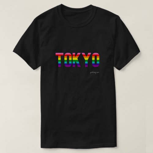 Tokyo Pride Rainbow Flag T-shirt in Black